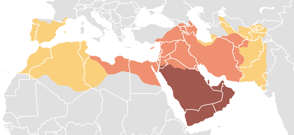 Map of expansion of Caliphate.svg