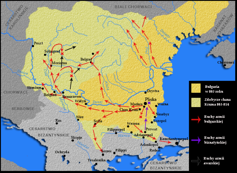 Territorial expansion during the reign of Khan Krum 803 814 pl
