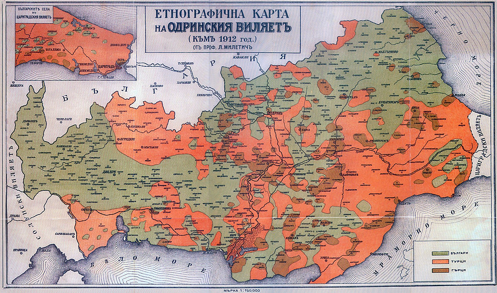 1024px Ethnographic map Thrace 1912