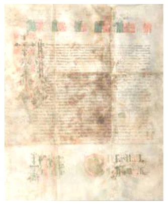 Gramata decree of blesing by the Russian Emperor Peter the Great sent to Montenegrins 1711