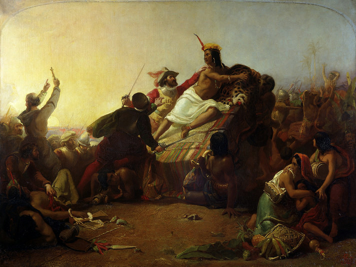 John Everett Millais Pizarro seizing the Inca of Peru