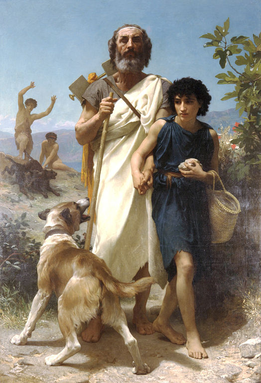 524px William Adolphe Bouguereau 1825 1905 Homer and his Guide 1874
