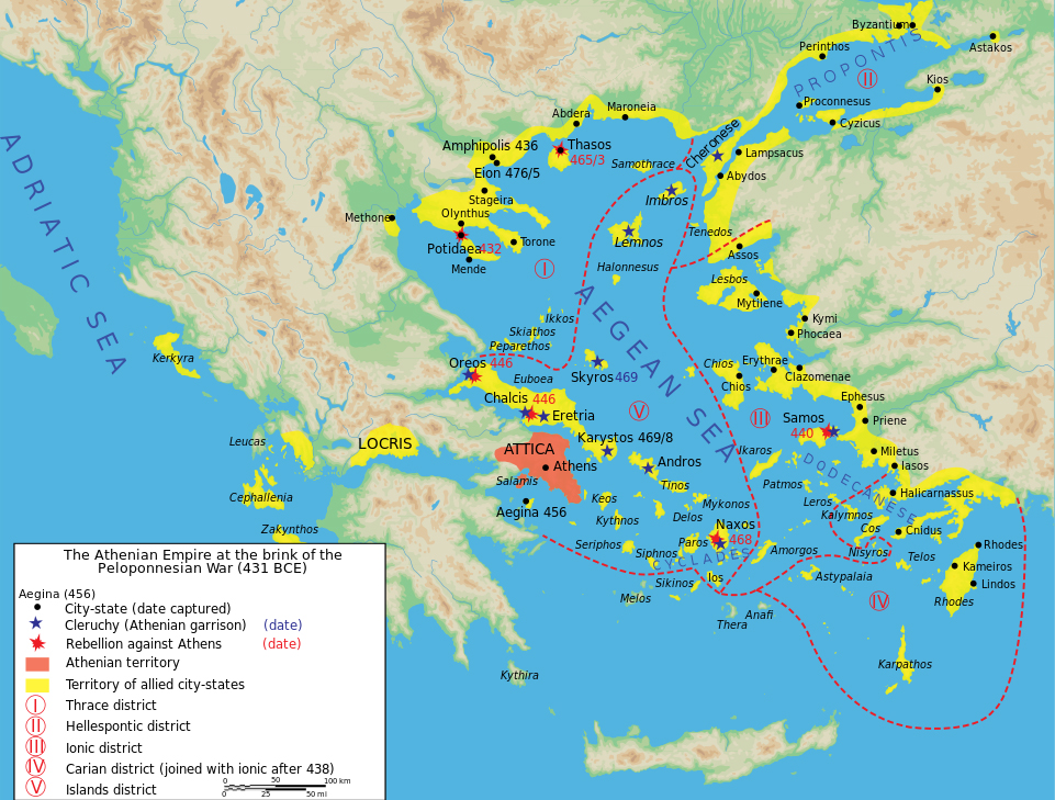 Map athenian empire 431 BC en