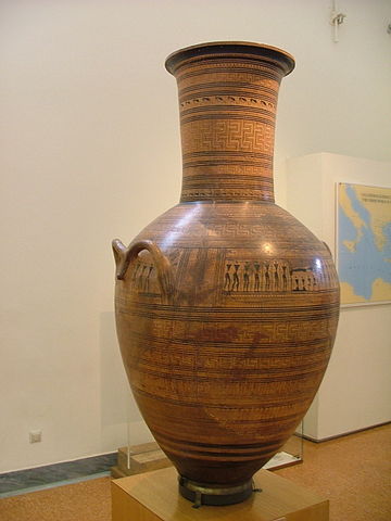NAMA Atticc grave amphora by Dipylon Painter