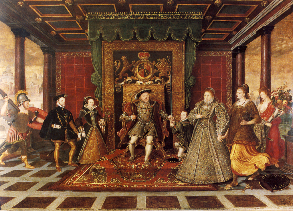 Династията на Тюдорите - картина - алегория от Лукас де Хеер 1024px Family of Henry VIII an Allegory of the Tudor Succession