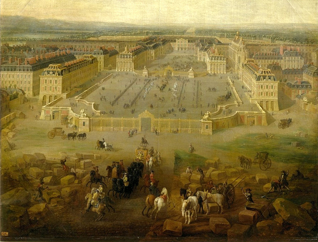 Версай през 1722 г. Картина на Пиер-Дени Мартин 1099px Versailles Pierre Denis Martin