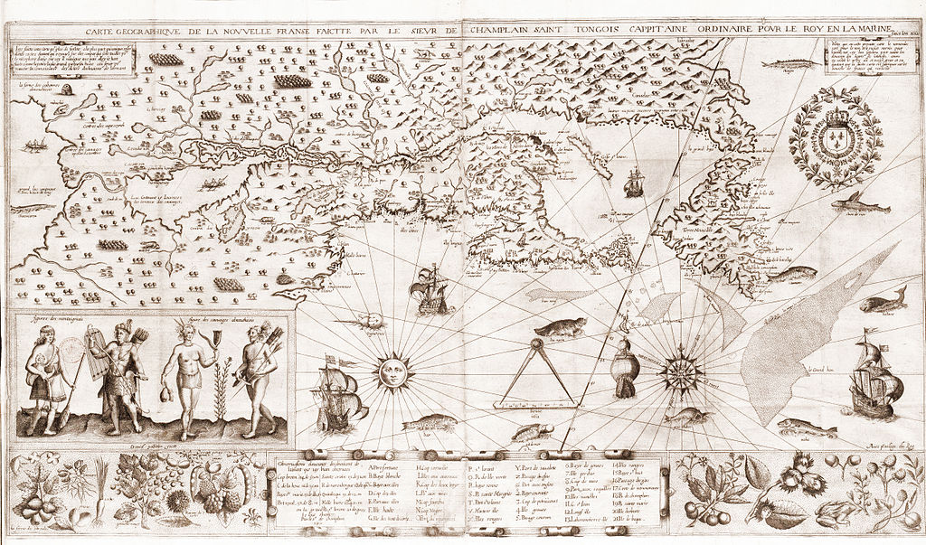 Samuel de Champlain Carte geographique de la Nouvelle France