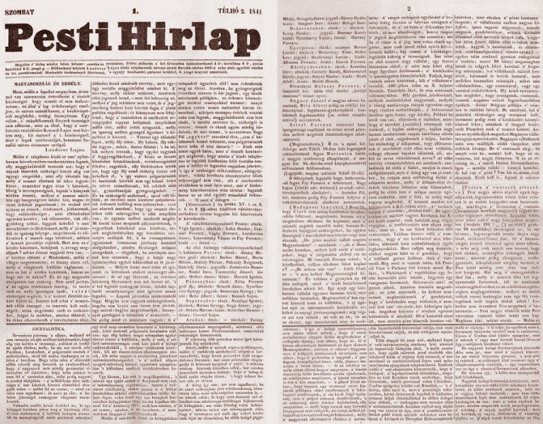 Pesti Hrlap els szma