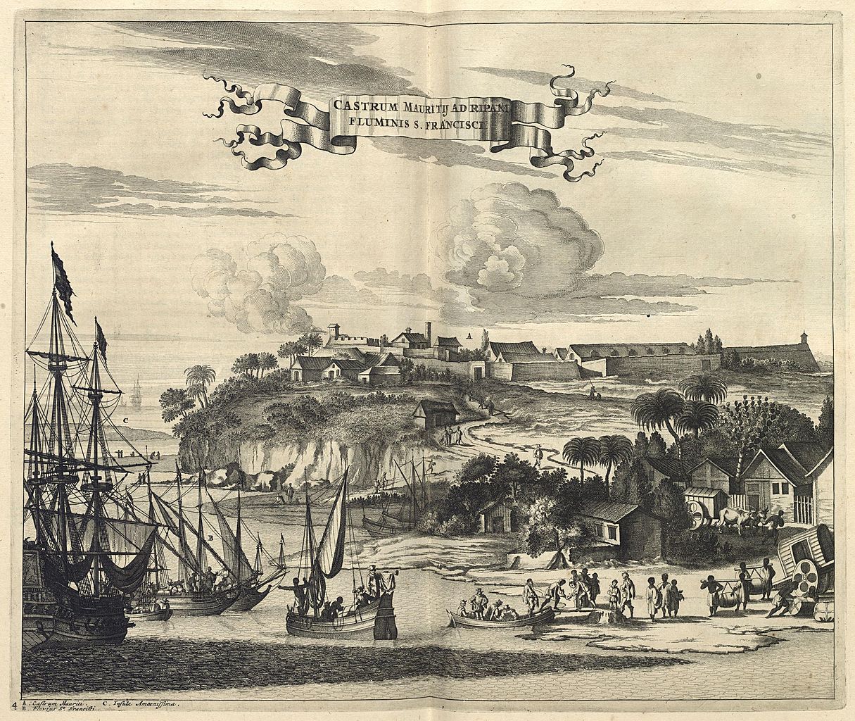 AMH 6824 KB View of Fort Maurits near Penedo