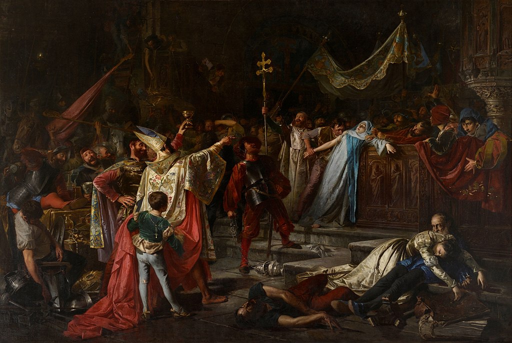 Разграбването на Рим - картина на Франсиско Хавиер Америго, 1887 г. 1024px El Saco de Roma