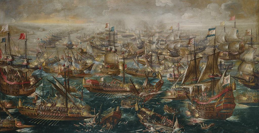 Битката при Лепанто, Андреас ван Еертфелд, 1640 г. The Battle of Lepanto painting by Andries van Eertvelt