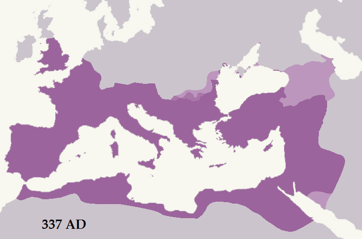 Римската империя вкрая на управлението на Константин Велики ConstantineEmpire