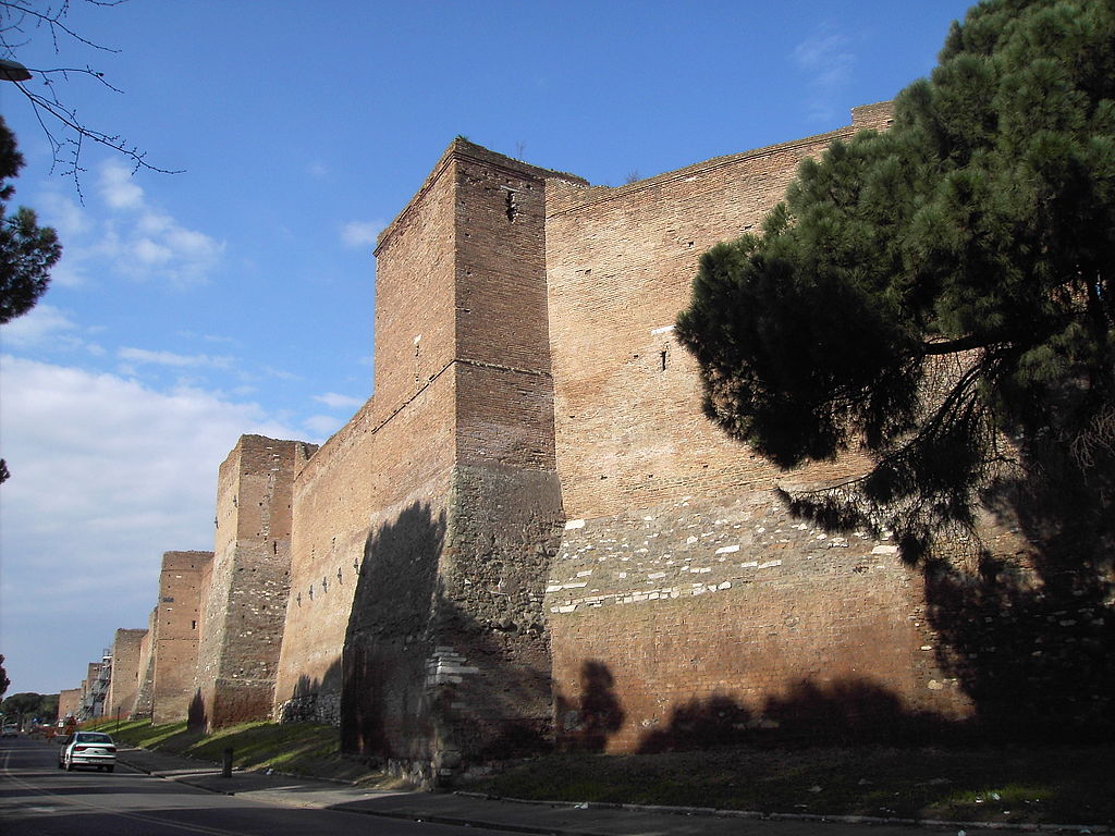 1024px Celio le mura tra porta san Sebastiano e porta Ardeatina 1974
