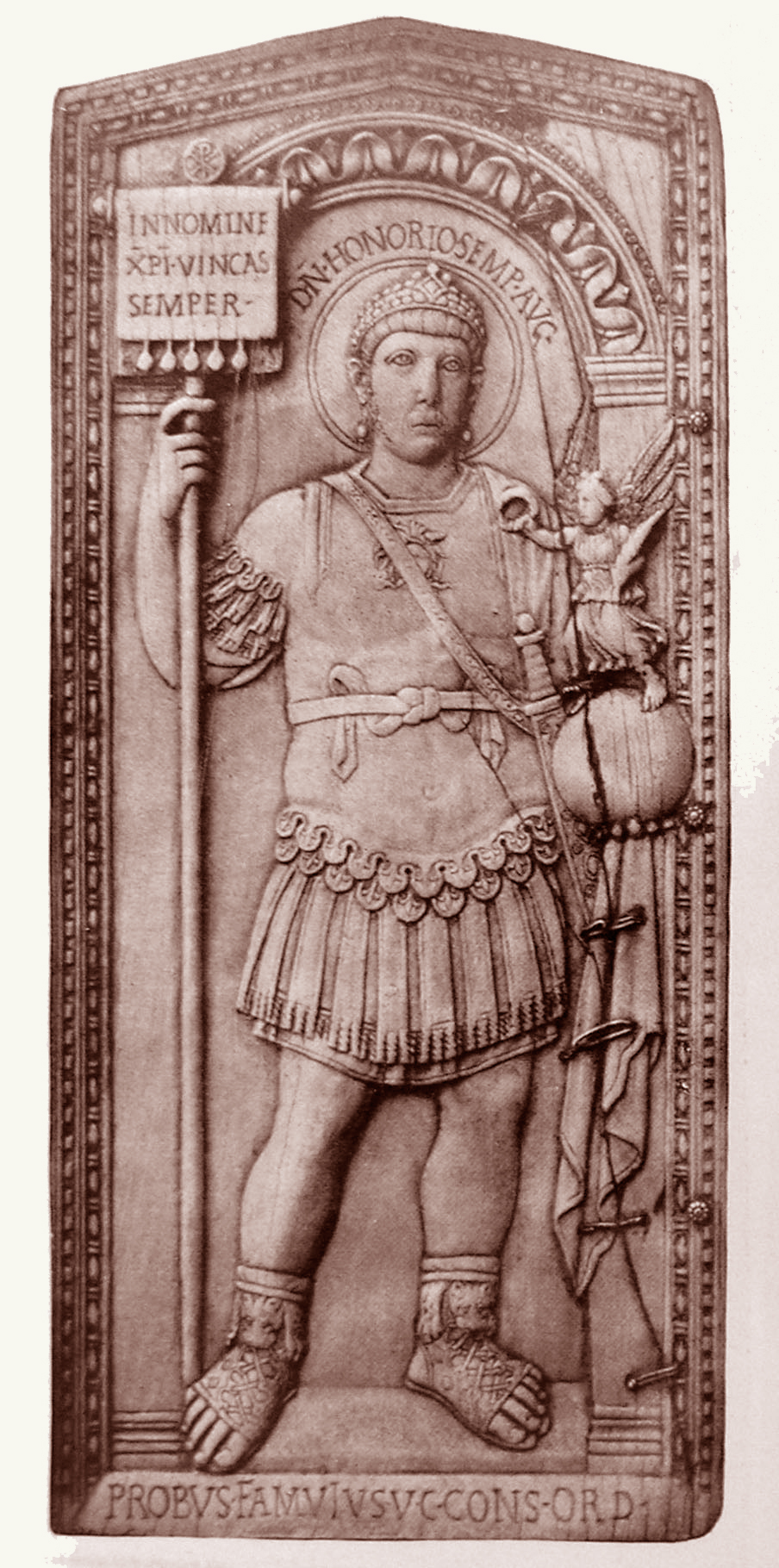 Консуларски диптих от 406 г. с изображение на имп. Флавий Хонорий Consular diptych Probus 406
