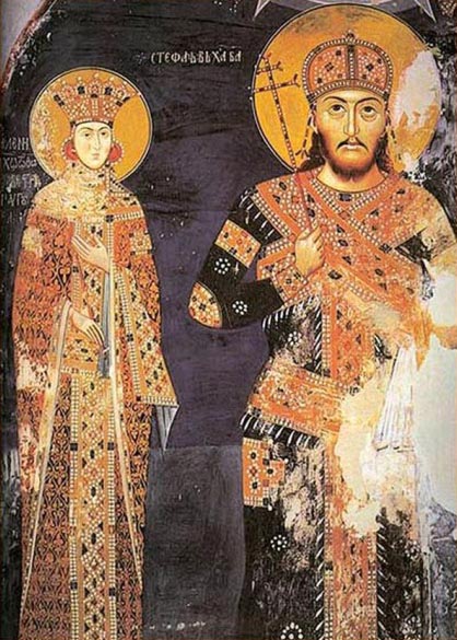 Car Duan i carica Jelena Manastir Lesnovo XIV vek
