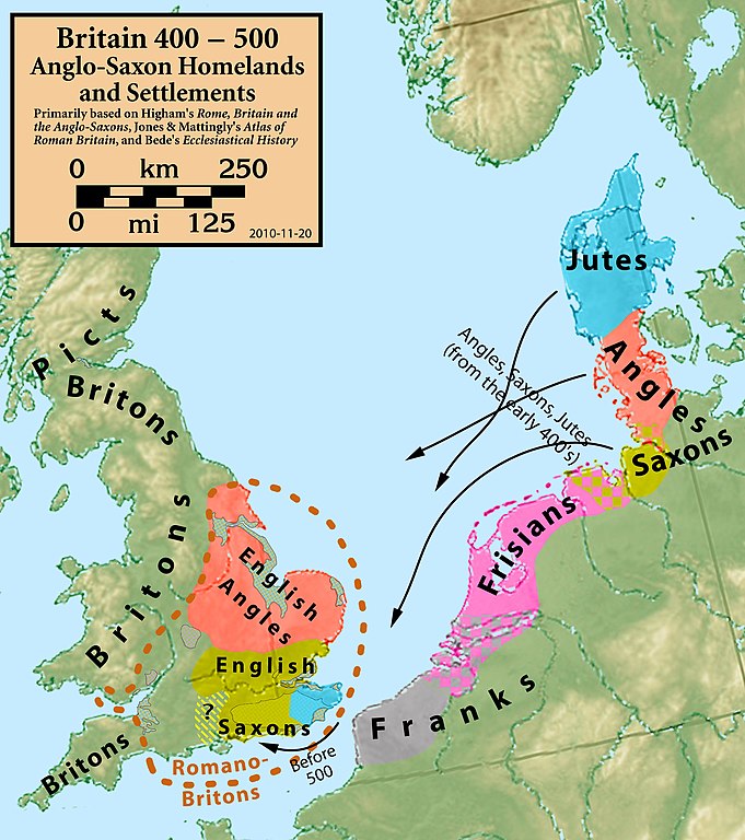 BritainAngloSaxonhomelandssettlements400500