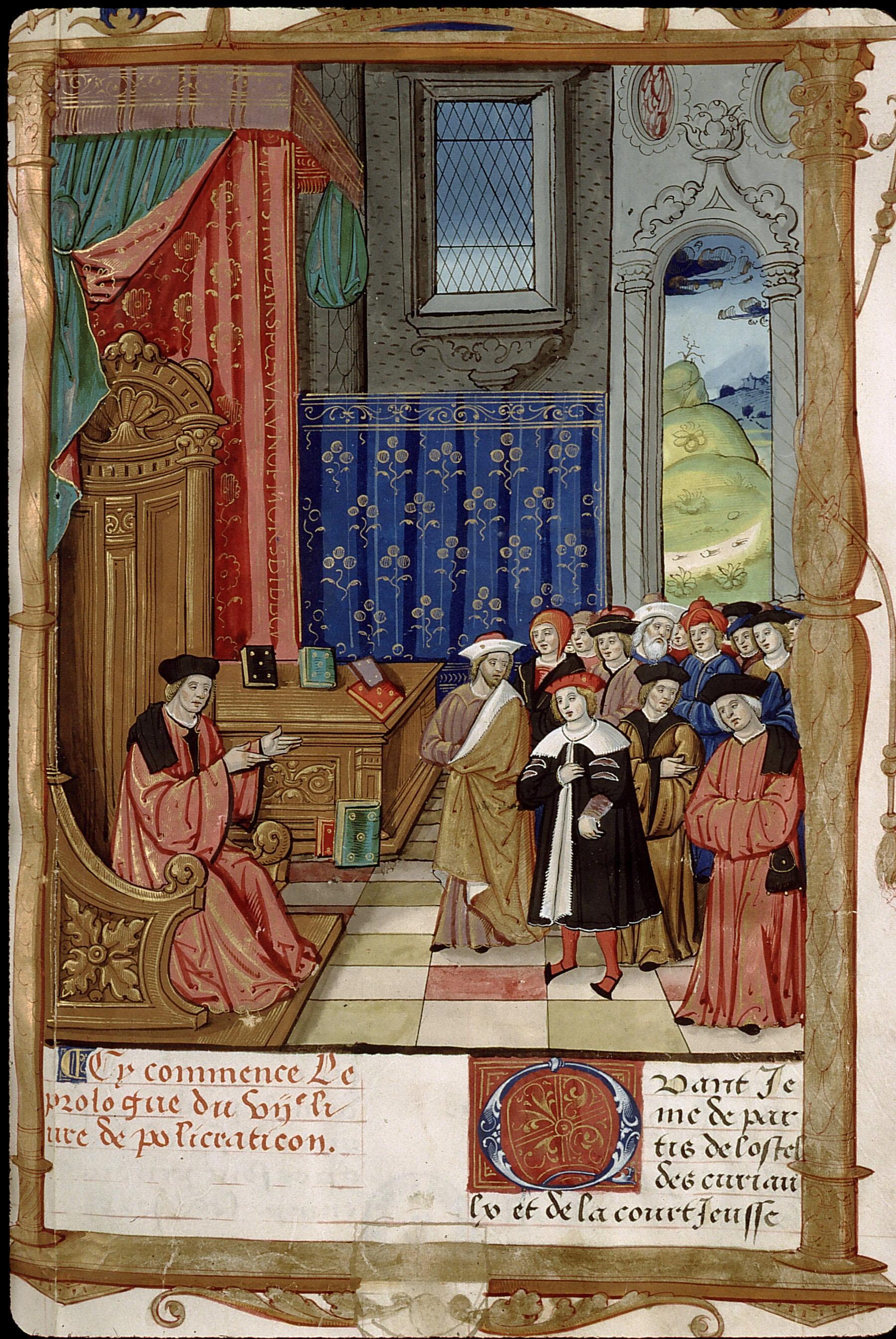 Policraticon de Jean de Salisbury BSG Ms1145 f3r Jean de Salisbury enseignant
