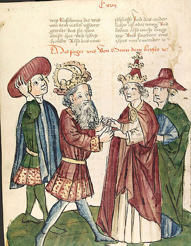 373px Otto I begegnet Papst Johannes XII