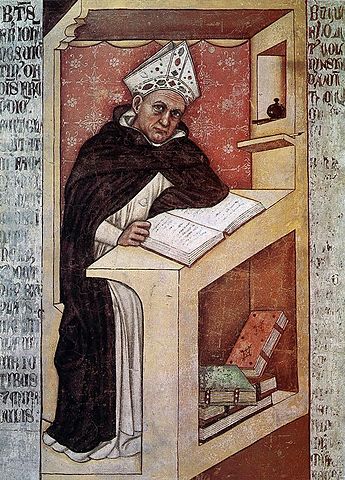 Tommaso da modena ritratti di domenicani vescovo 1352 150cm treviso ex convento di san niccol sala del capitolo