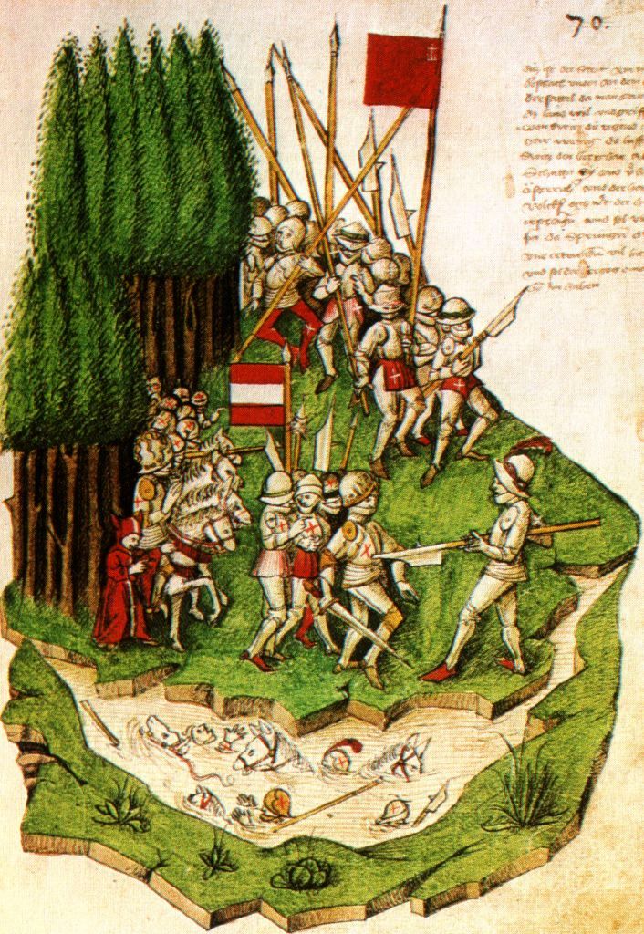 Bendicht Tschachtlan Die Schlacht am Morgarten c. 1470