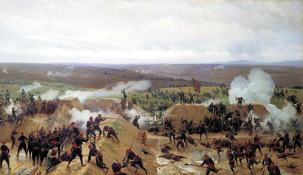 Атака на Гривишкия редут, художник Николай Дмитриев-Оренбургски 1024px Zahvat grivickogo reduta