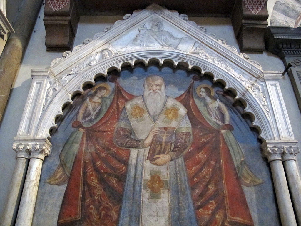 1024px Smn transetto dx monumento al patriarca giuseppe di costantinopoli 1440 ca. con effige del 1590 92 03