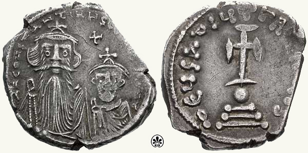 Hexagram Constans II and Constantine IV sb0995