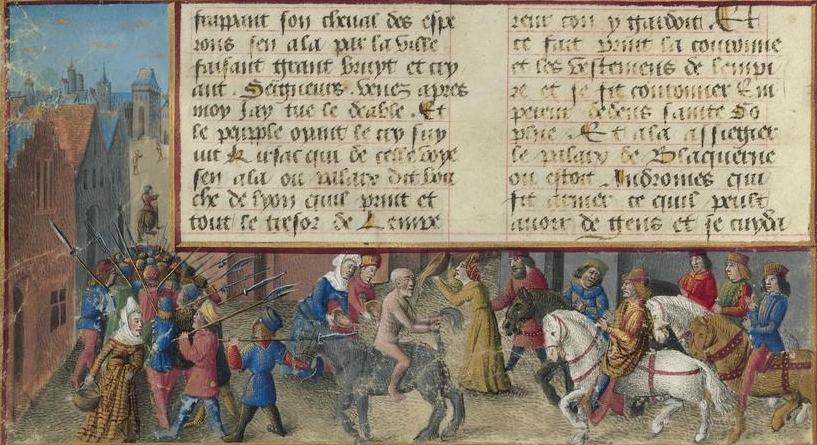 Franais 5594 fol. 193v bas Humiliation dAndronikos