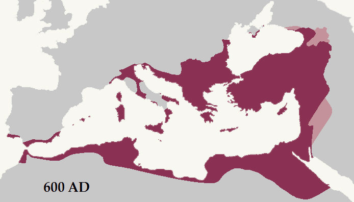Византийската империя ок. 600 г. Roman Empire 600 AD