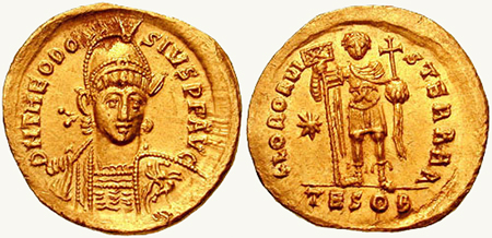 THEODOSIUS II RIC X 362 250607