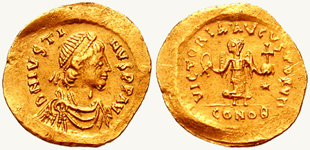 Tremissis Justin I sb0058