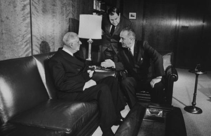 Френският президент и Линдън Джонсън, Белият дом, 25 ноември 1963 г.
