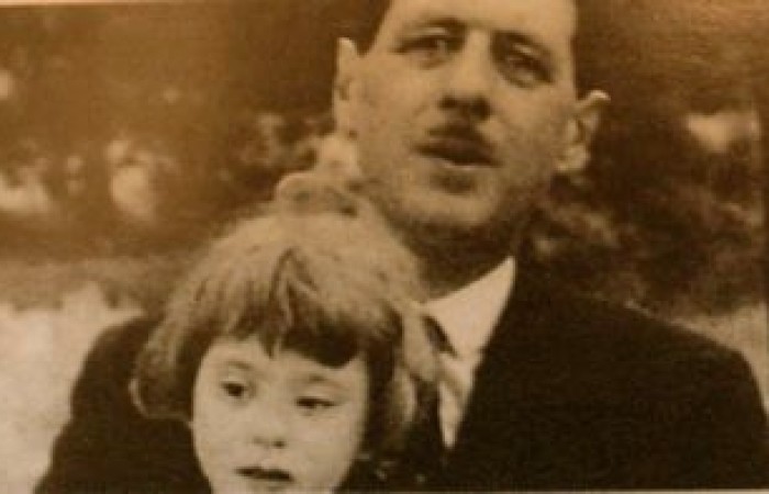 Дьо Гол и дъщеря му Ан, болна от болестта на Даун.